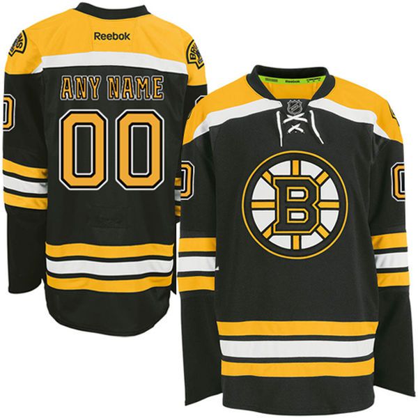 Reebok Boston Bruins Custom Youth Premier Home NHL Jersey->customized nhl jersey->Custom Jersey